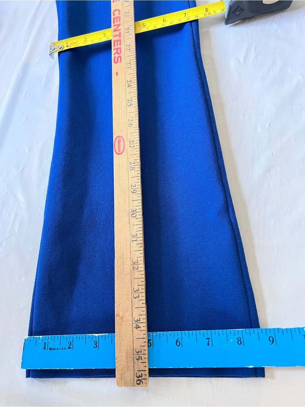 Theory Compact Crepe Crop Flare Pant Royal Blue Size XS P elastic W 26